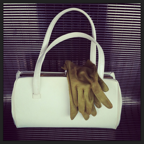 Miss Fairchild Handbag and gloves